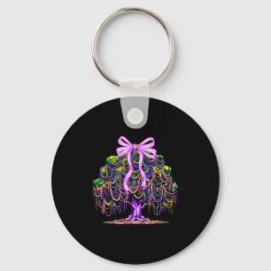 Mardi Gras Bead Tree Carnival New Orleans Coquette Keychain