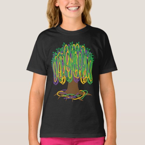 Mardi Gras Bead_Tree Carnival T_Shirt