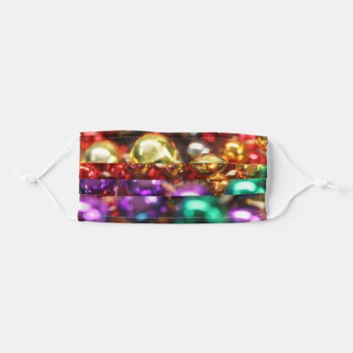 mardi gras beads adult cloth face mask