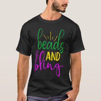 Mardi Gras  Beads and Bling T-Shirt
