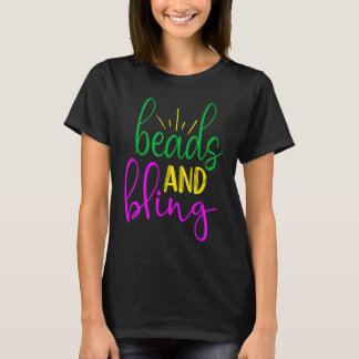 Mardi Gras  Beads and Bling T-Shirt