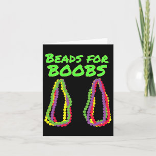 Mardi Gras Beads For Breast Y Costume Outfit  Card
