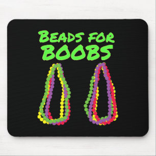 Mardi Gras Beads For Breast Y Costume Outfit Mouse Pad