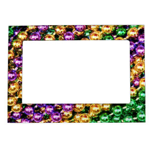 Mardi Gras Beads Magnetic Frame
