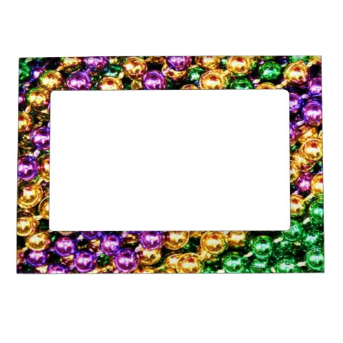 Mardi Gras Beads Magnetic Frame