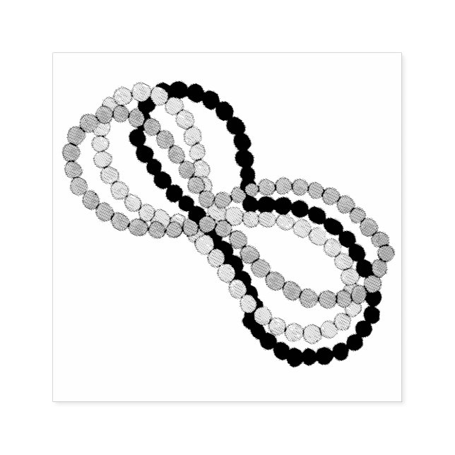 Mardi Gras Beads Necklace Strand New Orleans NOLA Rubber Stamp (Imprint)