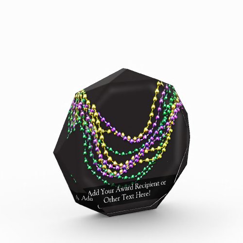Mardi Gras Beads Necklaces Acrylic Award