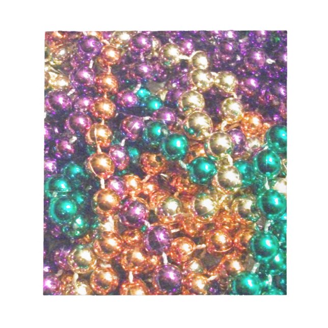 Mardi Gras Beads Notepad (Front)