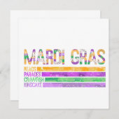Mardi Gras Beads Parades Crawfish King Cake (Front/Back)