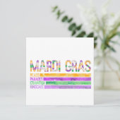 Mardi Gras Beads Parades Crawfish King Cake (Standing Front)