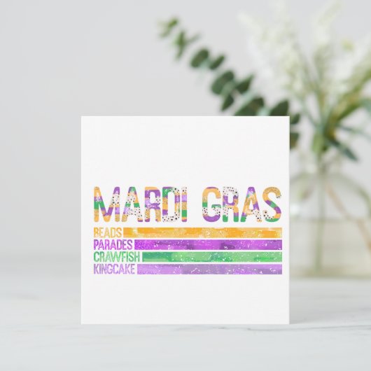 Mardi Gras Beads Parades Crawfish King Cake (Standing Front)