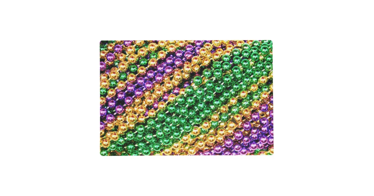 Mardi Gras Beads Placemat | Zazzle