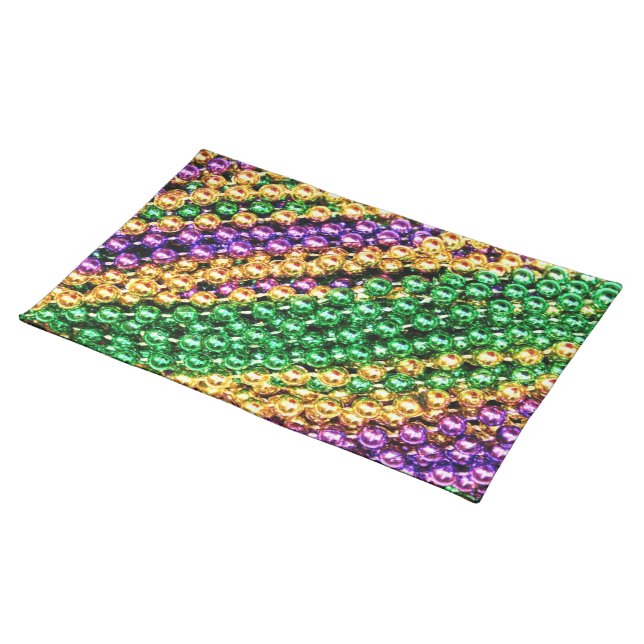 Mardi Gras Beads Placemat (On Table)