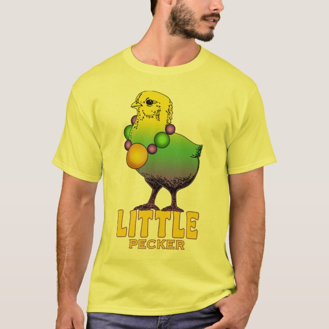 Mardi Gras Beads - the Little Pecker T-Shirt (Front)