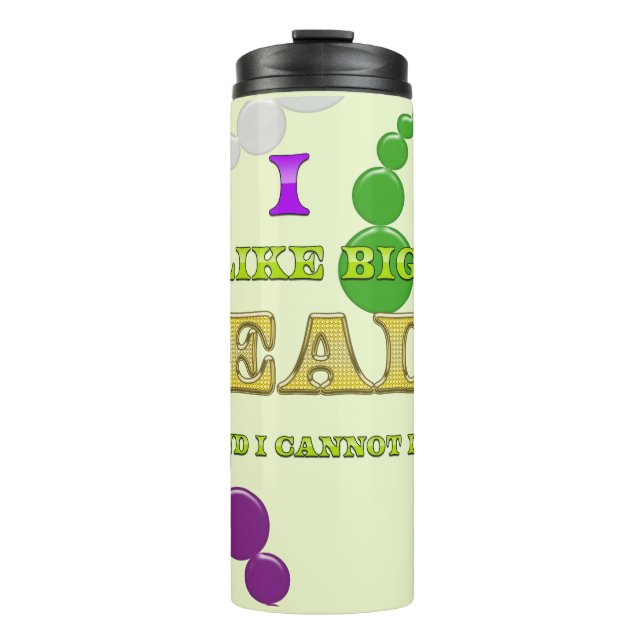 mardi gras beads thermal tumbler (Front)