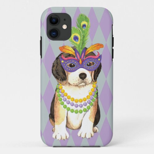 Mardi Gras Beagle iPhone 11 Case