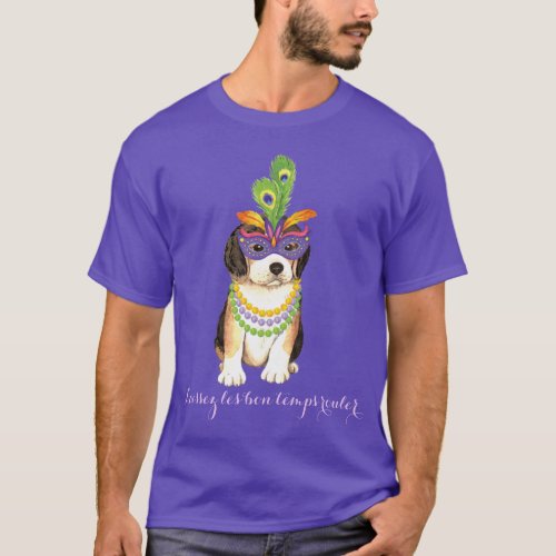 Mardi Gras Beagle T_Shirt