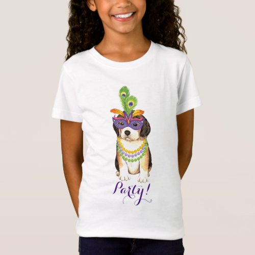 Mardi Gras Beagle T_Shirt