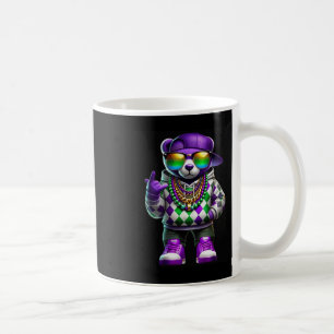 Mardi Gras Bear For Boys Men Hip Hop New Orleans T Coffee Mug