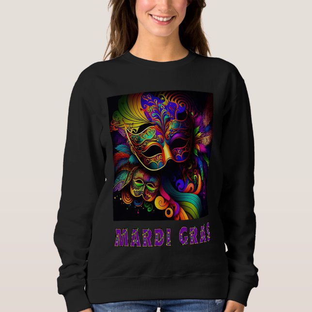 Mardi Gras Beautiful Colorful Sweatshirt (Front)