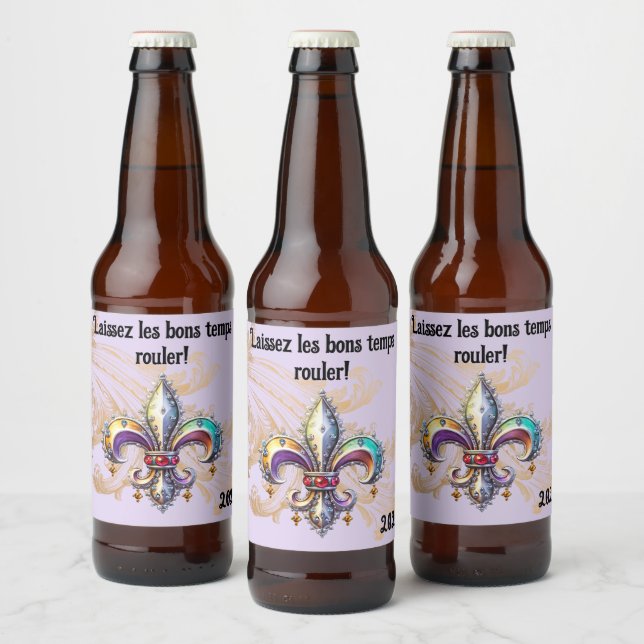 Mardi Gras Beer Bottle Label (Bottles)