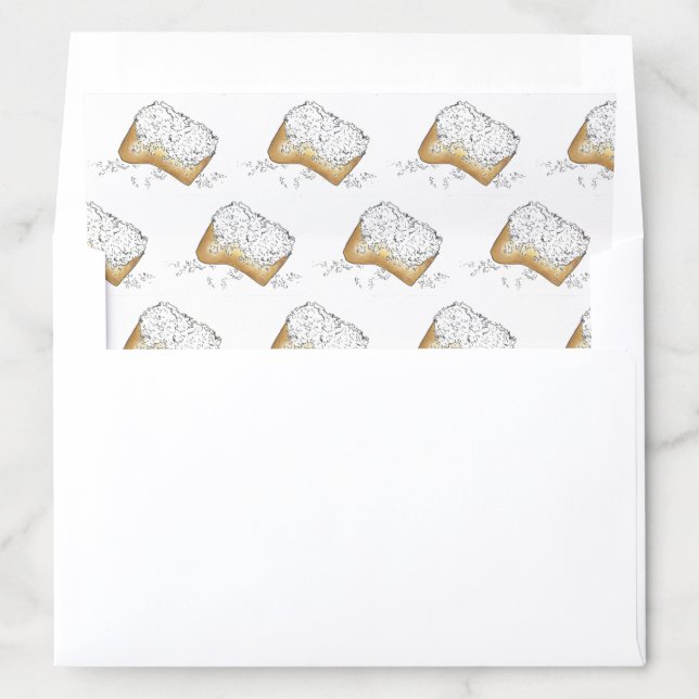 Mardi Gras Beignet Pastry New Orleans Louisiana Envelope Liner (In Envelope)