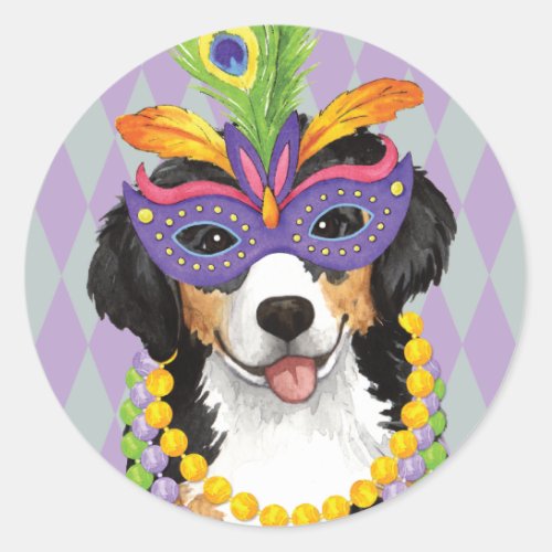 Mardi Gras Berner Classic Round Sticker