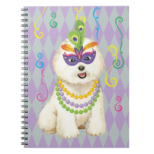 Mardi Gras Bichon Frise Notebook