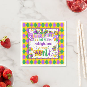 Mardi Gras Birthday (A Little King Cake & Fun) Napkins