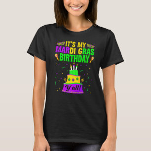 Mardi Gras Birthday Costume It's My Mardi Gras Bir T-Shirt