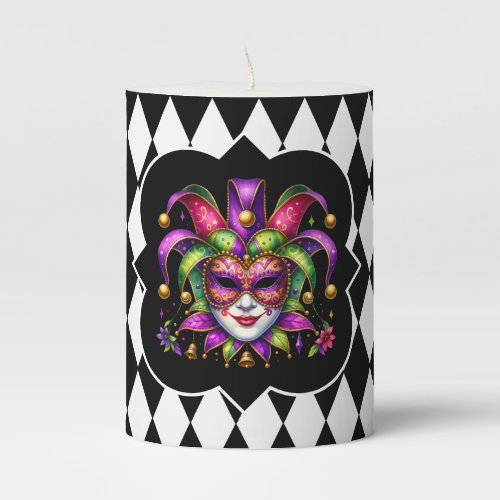 Mardi Gras Black & White Diamond 