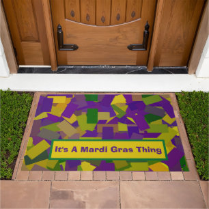 Mardi Gras Blocks Doormat