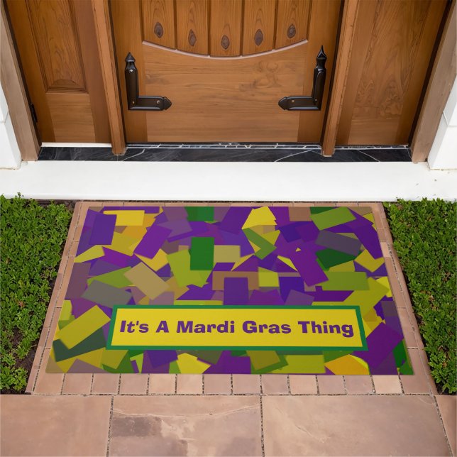 Mardi Gras Blocks Doormat (Outdoor)