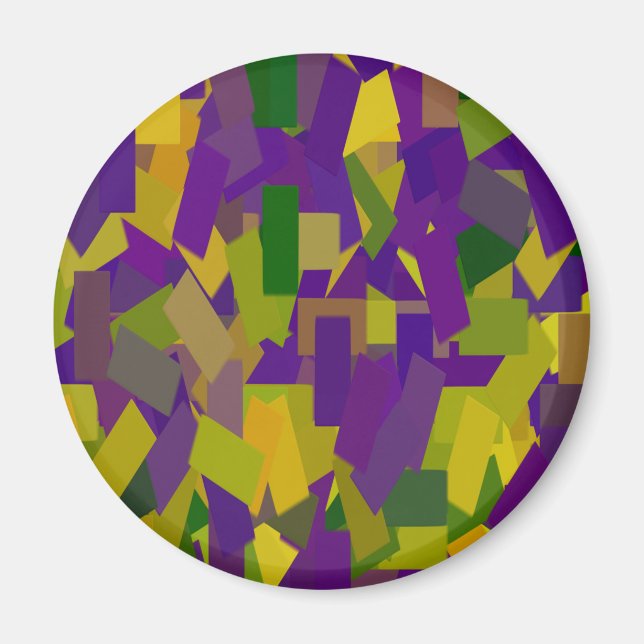 Mardi Gras Blocks Magnet (Front)