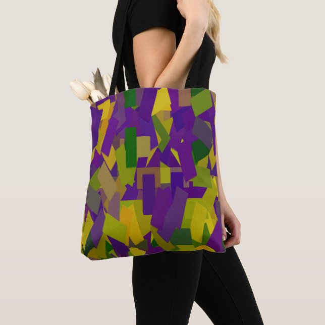 Mardi Gras Blocks Tote Bag (Close Up)