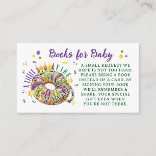 Mardi Gras Books for Baby Request Enclosure Card