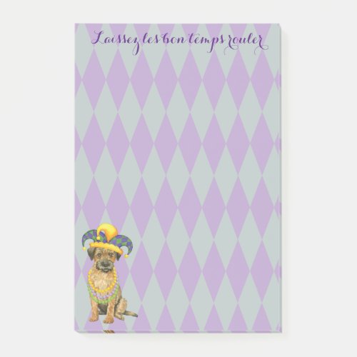 Mardi Gras Border Terrier Post_it Notes