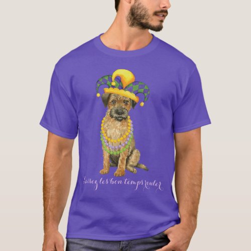 Mardi Gras Border Terrier T_Shirt