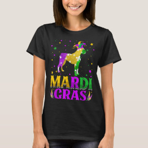 Mardi Gras Boxer Dog Lover Carnival Jester T-Shirt