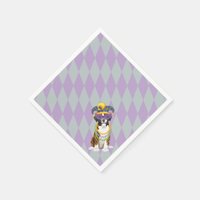 Mardi Gras Boxer Napkins (Corner)