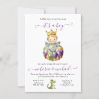 Mardi Gras Boy Baby Shower Invitation