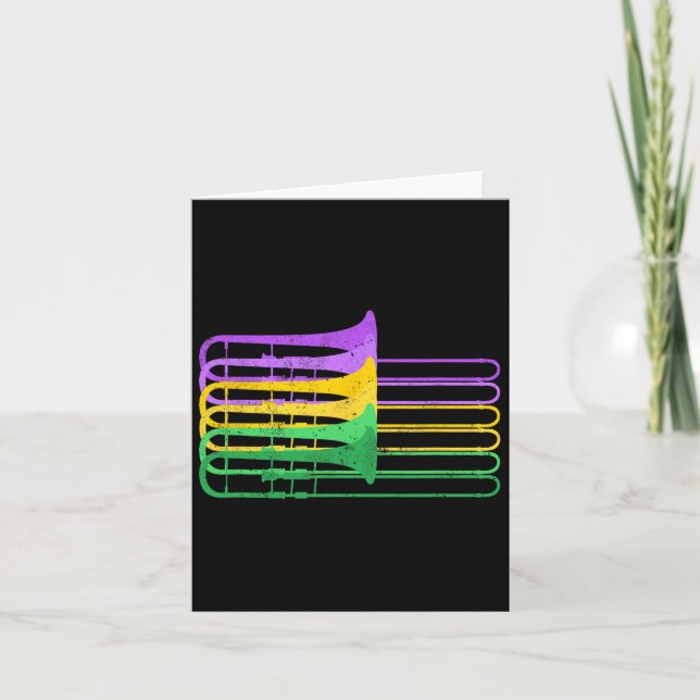 Mardi Gras Br Trombone Marching Orchestra  Card (Front)