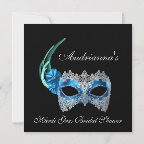 "Mardi Gras Bridal Shower" Invitations