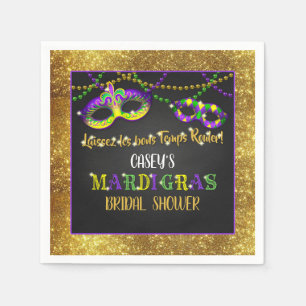 Mardi Gras Bridal Shower Napkins