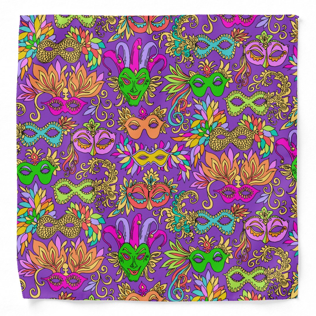 mardi gras bandana