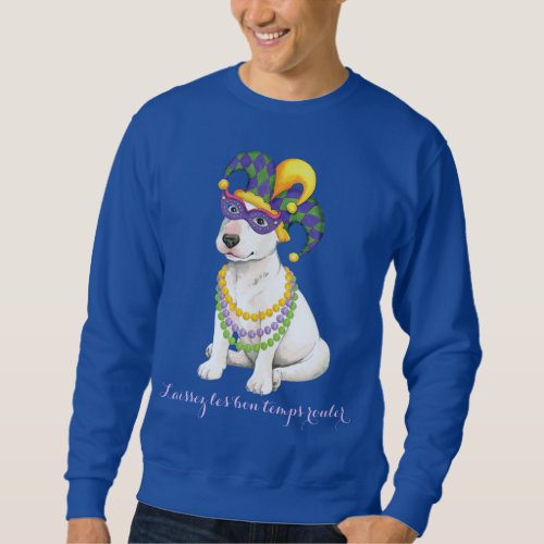 Mardi Gras Bull Terrier Sweatshirt