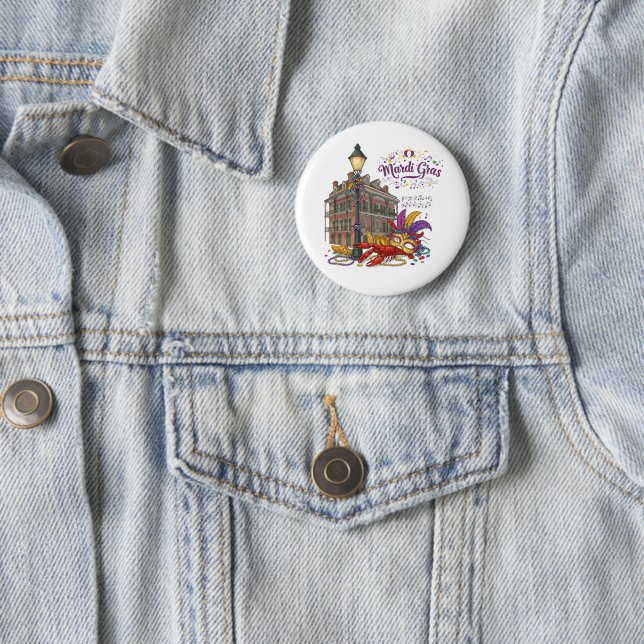 Mardi Gras Button (In Situ)