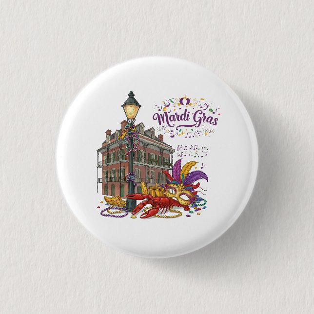 Mardi Gras Button (Front)