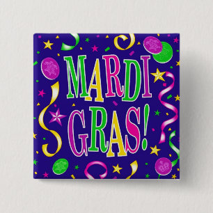 MARDI GRAS BUTTON