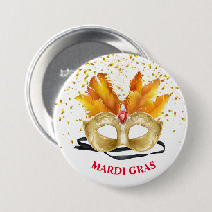 Mardi Gras Button Pin